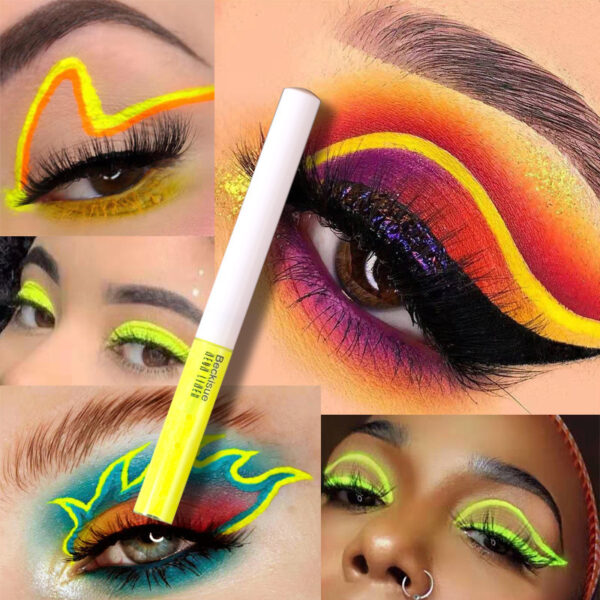 Cosmetic Pigment UV Neon Makeup Liquid Glitter Quick Dry Glow in the Dark - Image 5
