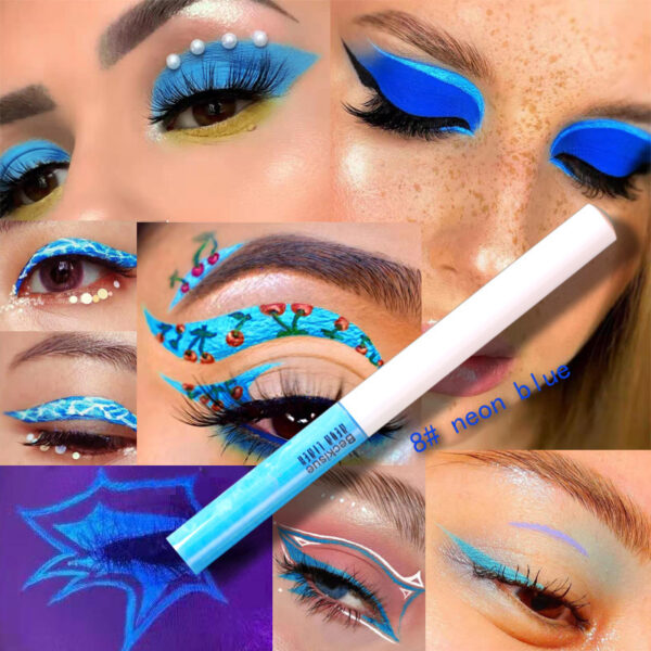 Cosmetic Pigment UV Neon Makeup Liquid Glitter Quick Dry Glow in the Dark - Image 10