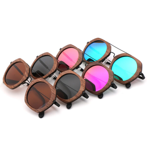 Polarized Bamboo and Wood Riding Glasses