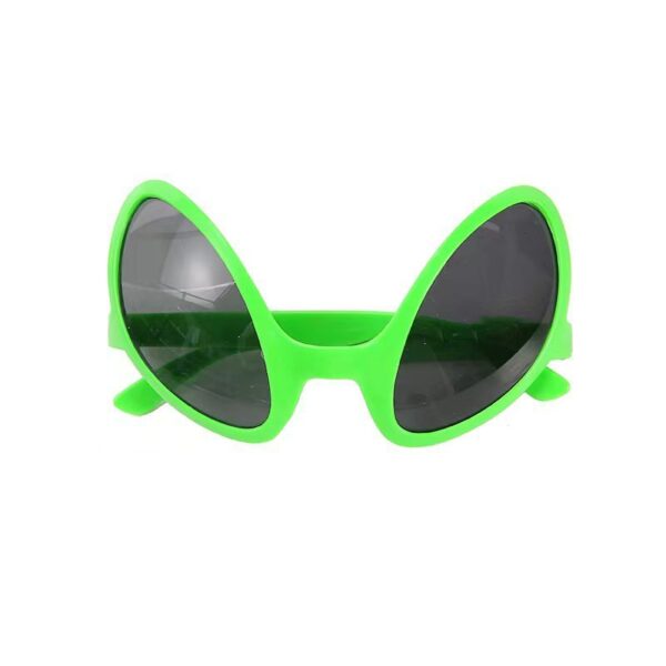 Alien Hair Hoop Silver Green Funny Glasses - Image 8