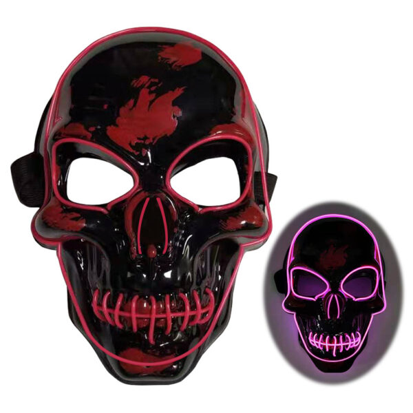 Skeleton Mask LED Glow Scary - Image 7
