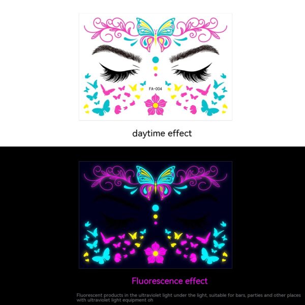Festival Fluorescent Face Pasters Waterproof Masquerade - Image 5