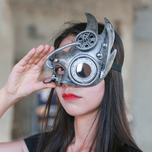 Mechanical Steampunk Retro Half Face Mask - Image 5
