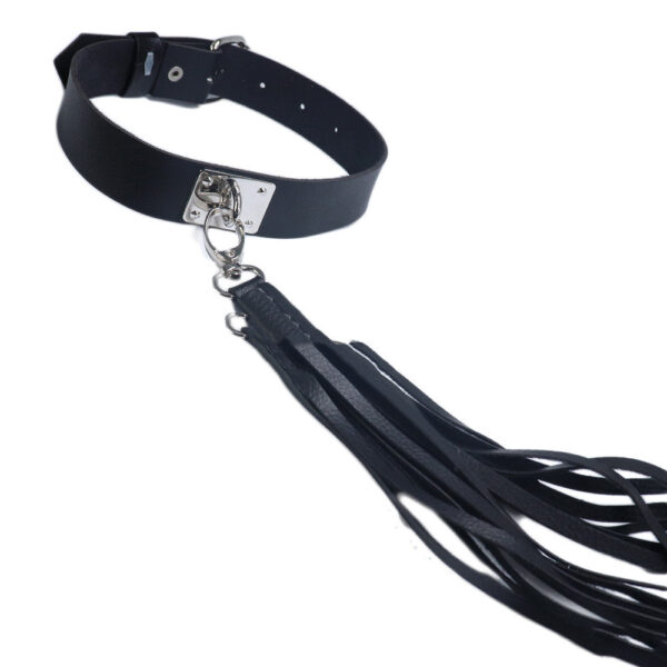 Rave Ready Tassel Leather Necklace - Image 5
