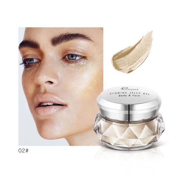 Face Highlighter Jelly Gel Mermaid Eyeshadow Glow Body Glitter Iluminador - Image 5