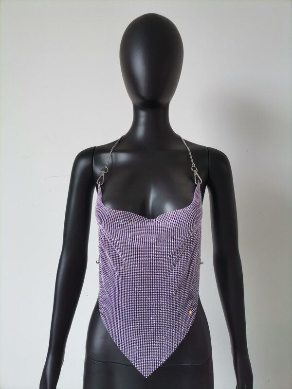 Backless Diamonds Chains Festival/Rave Top - Image 3