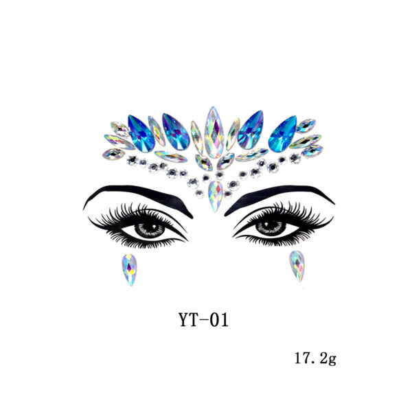 Drill Electric Syllable Rhinestone Face Sticker (Environmentally Friendly Resin) - Image 10