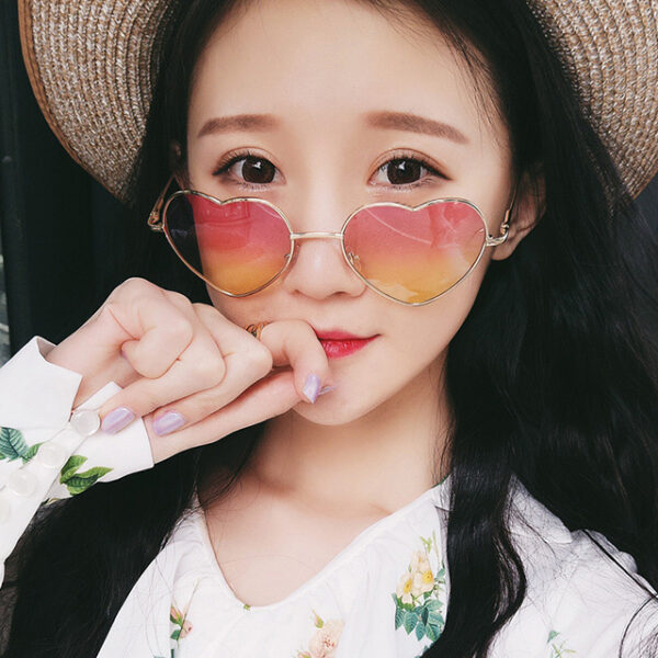 Retro Colour Gradient Love Sunglasses - Image 3