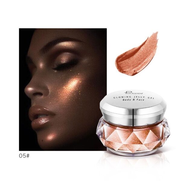 Face Highlighter Jelly Gel Mermaid Eyeshadow Glow Body Glitter Iluminador - Image 8