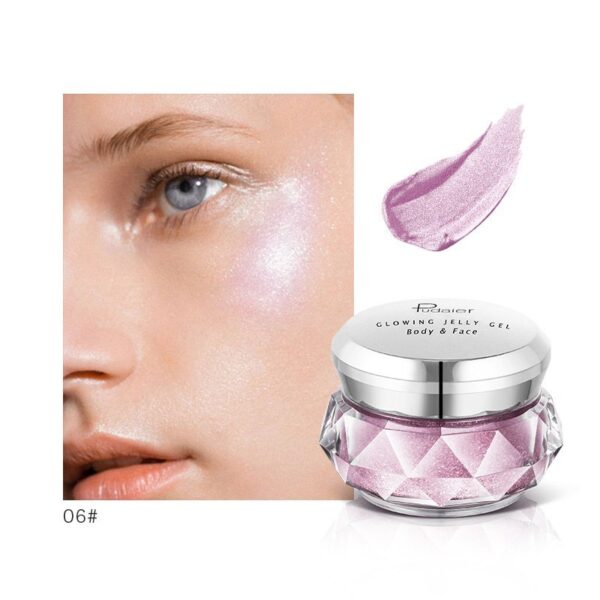 Face Highlighter Jelly Gel Mermaid Eyeshadow Glow Body Glitter Iluminador - Image 9
