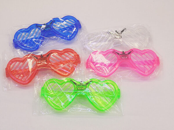 Glow Heart Cold Light Plastic Glasses - Image 3