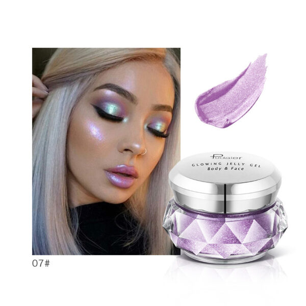 Face Highlighter Jelly Gel Mermaid Eyeshadow Glow Body Glitter Iluminador - Image 10