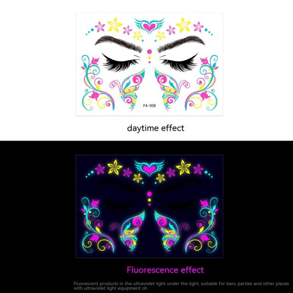 Festival Fluorescent Face Pasters Waterproof Masquerade - Image 9