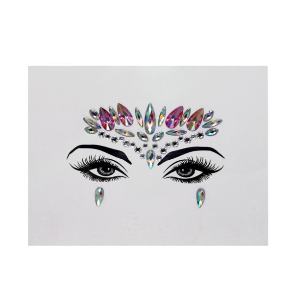 Drill Electric Syllable Rhinestone Face Sticker (Environmentally Friendly Resin) - Image 3