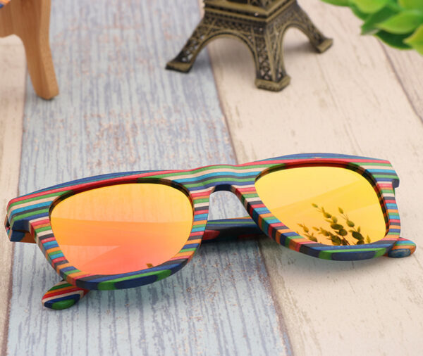 Outdoor Colourful Wood Sunglasses - Image 7