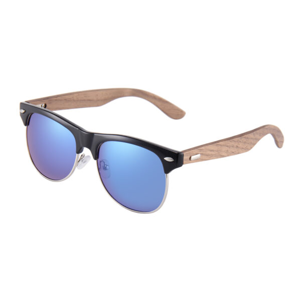 Fashion New Plastic-bamboo Half Frame Sunglasses - Image 5