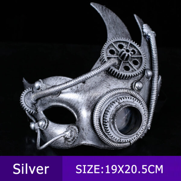 Mechanical Steampunk Retro Half Face Mask - Image 2