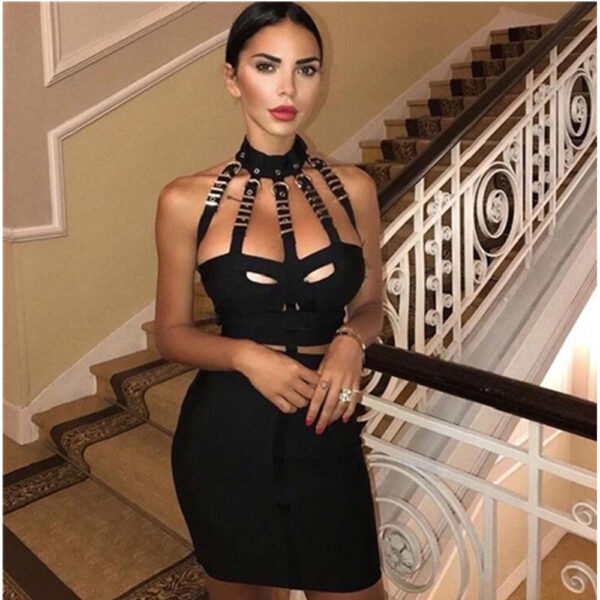 Rave Style Bandage Skirt Dress