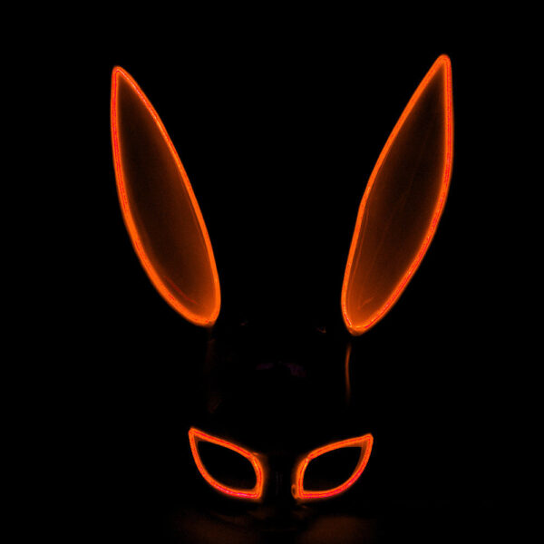 Rabbit half face glow headgear