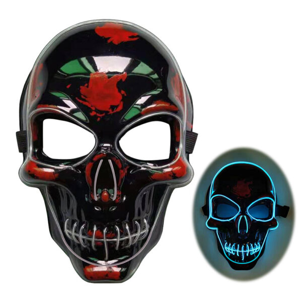 Skeleton Mask LED Glow Scary - Image 5