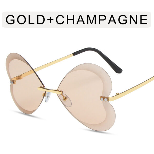 Retro Trend Love Personality Metal Sunglasses - Image 4
