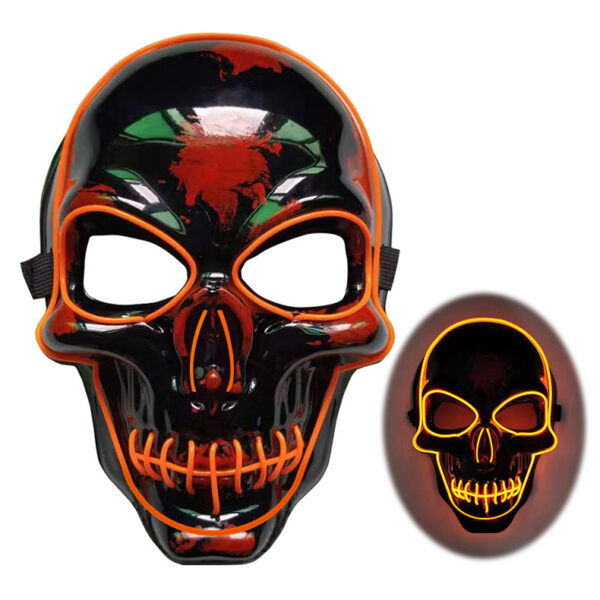 Skeleton Mask LED Glow Scary - Image 6