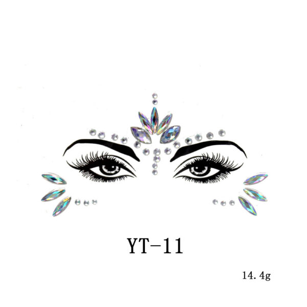 Drill Electric Syllable Rhinestone Face Sticker (Environmentally Friendly Resin) - Image 5