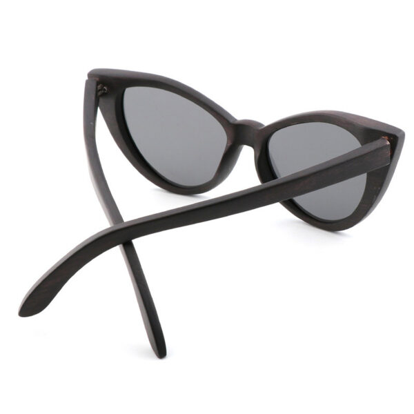 Bamboo Wood Glasses Cat Eye Polarized - Image 2