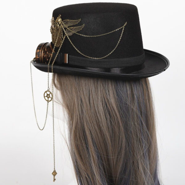 Gear Goth Glasses Retro Steampunk Topper Hat - Image 3