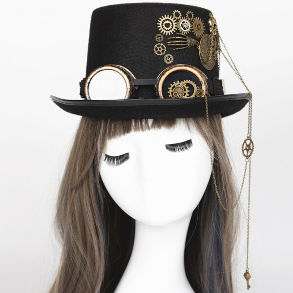 Gear Goth Glasses Retro Steampunk Topper Hat