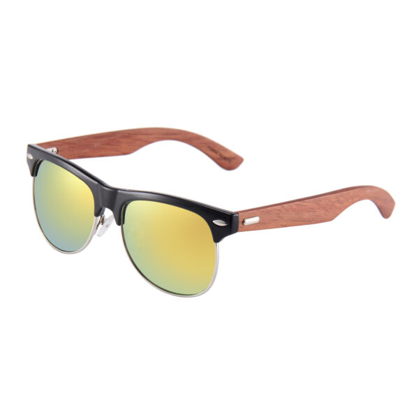 Fashion New Plastic-bamboo Half Frame Sunglasses