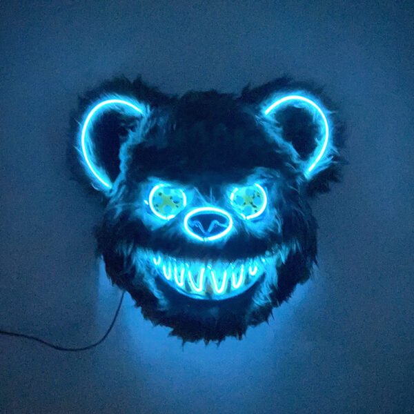 Horror Thriller Bloody Bear EL Luminous Music Festival Mask - Image 7