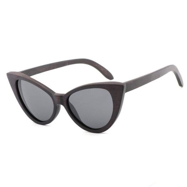 Bamboo Wood Glasses Cat Eye Polarized - Image 4