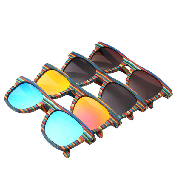 Outdoor Colourful Wood Sunglasses - Image 10