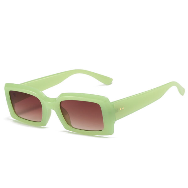 Therapy Colour Frame Fashion Square Sunglasses - Image 9