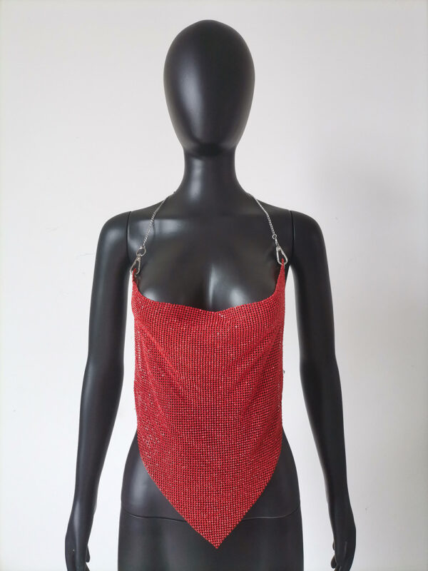 Backless Diamonds Chains Festival/Rave Top - Image 2