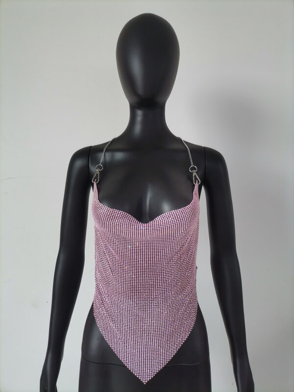 Backless Diamonds Chains Festival/Rave Top
