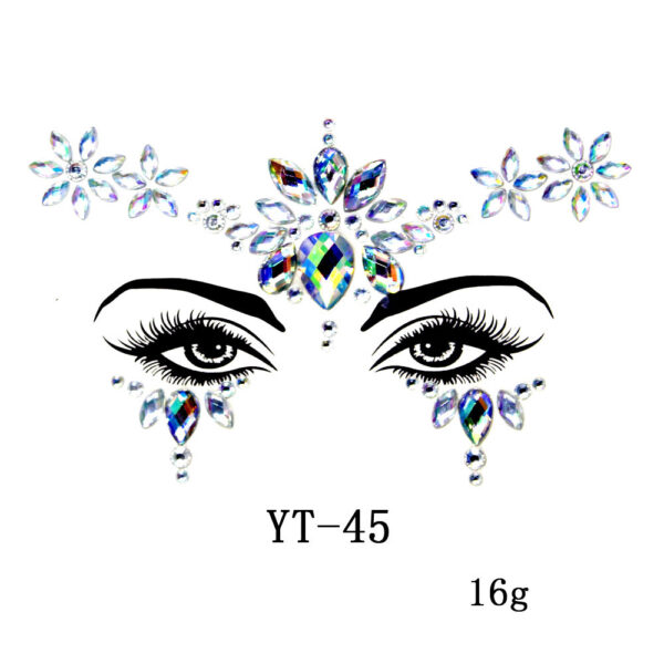 Acrylic Green Resin Diamond Face Sticker - Image 9
