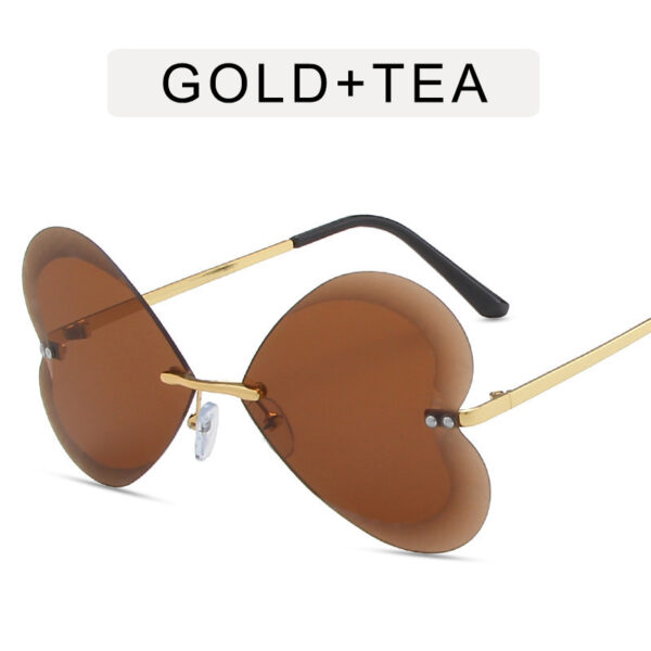 Retro Trend Love Personality Metal Sunglasses - Image 3