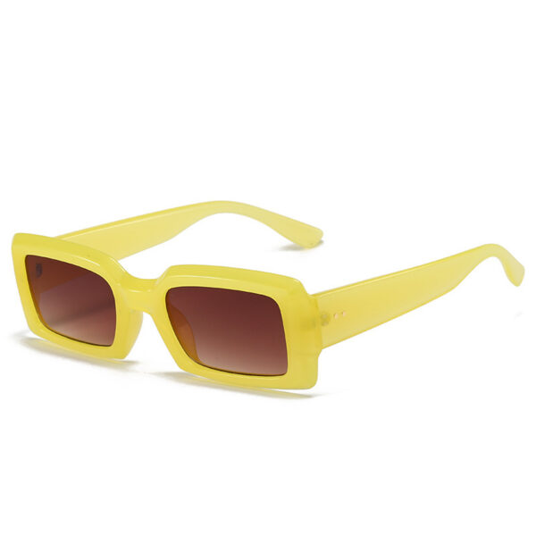 Therapy Colour Frame Fashion Square Sunglasses - Image 10