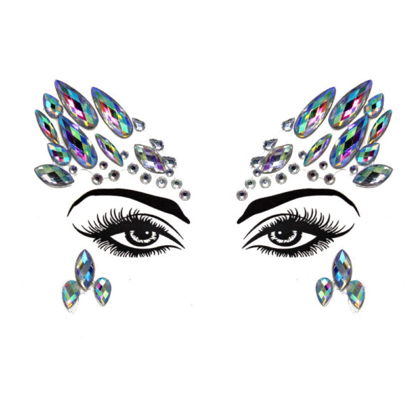 Acrylic Green Resin Diamond Face Sticker - Image 6