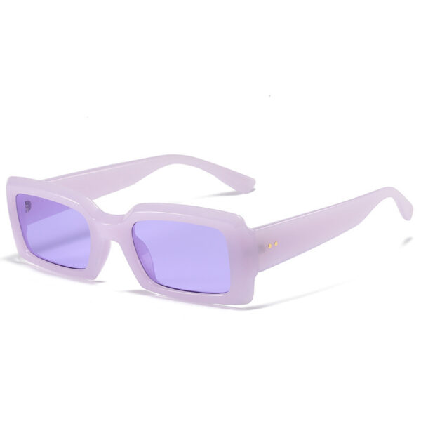 Therapy Colour Frame Fashion Square Sunglasses - Image 7
