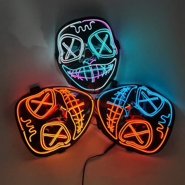 EL Horror Full Face Glow Mask - Image 2