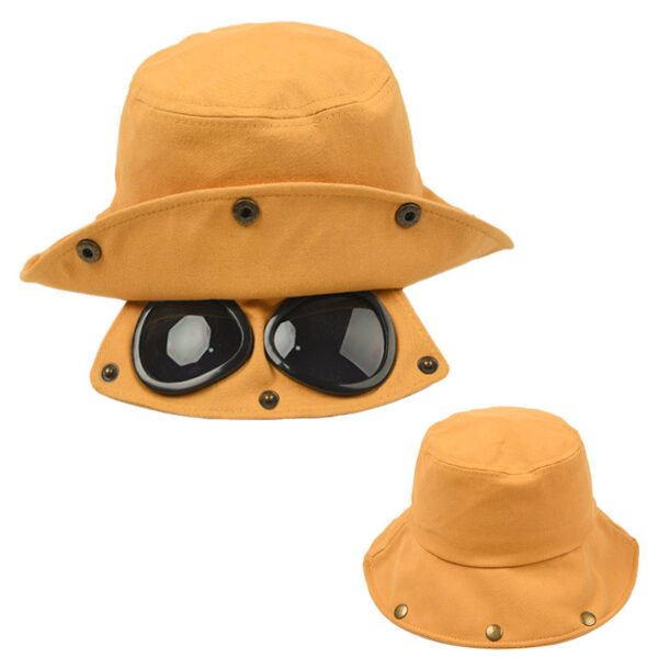 Funny Hip Hop Sunshade Sunglasses Bucket Hat - Image 2
