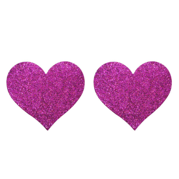 Glitter Heart Self-Adhesive Nipple Covers - Image 10