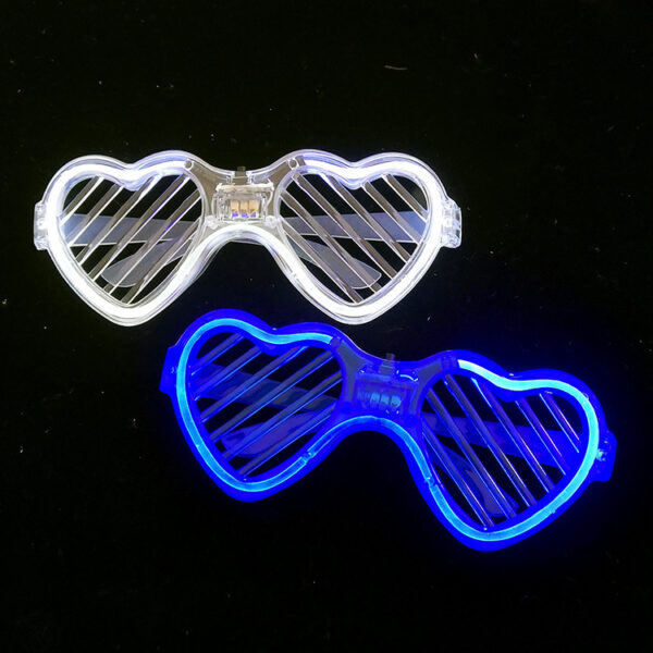 Glow Heart Cold Light Plastic Glasses - Image 2