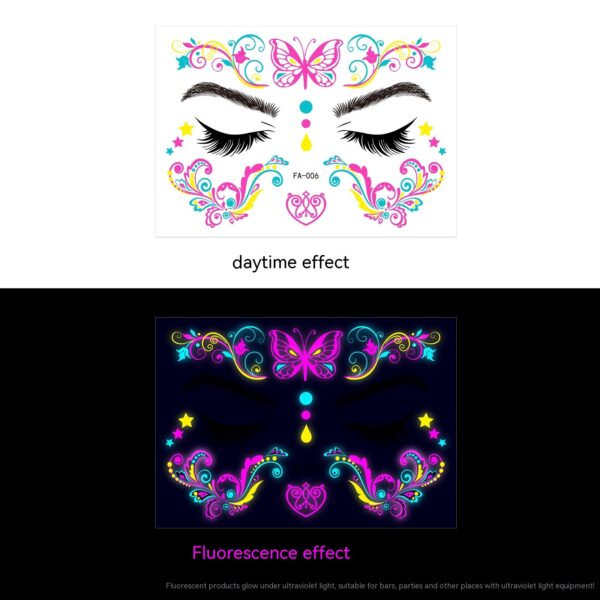 Festival Fluorescent Face Pasters Waterproof Masquerade - Image 7