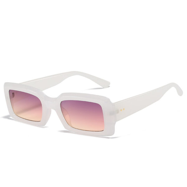Therapy Colour Frame Fashion Square Sunglasses - Image 4