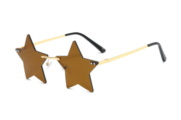 Rimless Start Shape Sunglasses