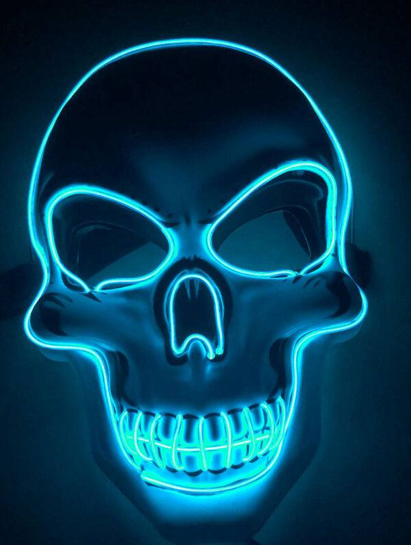 Skeleton Mask LED Glow Scary Mask 1pc. - Image 5